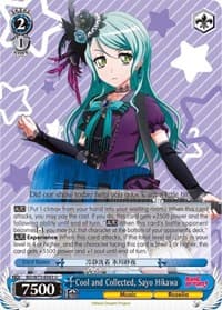 Cool and Collected, Sayo Hikawa - BanG Dream! Vol.2 - Weiss Schwarz card