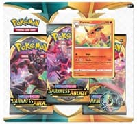 Darkness Ablaze 3 Pack Blister [Flareon] - SWSH03: Darkness Ablaze - Pokemon card
