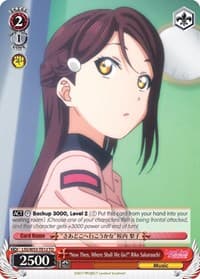"Now Then, Where Shall We Go?" Riko Sakurauchi - Love Live! Sunshine!! Extra Booster - Weiss Schwarz card