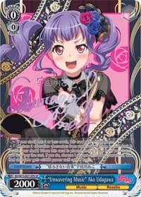"Unwavering Music" Ako Udagawa (SP) (B) - BanG Dream! Vol.2 - Weiss Schwarz card