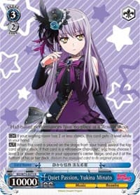 Quiet Passion, Yukina Minato - BanG Dream! Vol.2 - Weiss Schwarz card