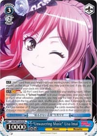 "Unwavering Music" Lisa Imai - BanG Dream! Vol.2 - Weiss Schwarz card