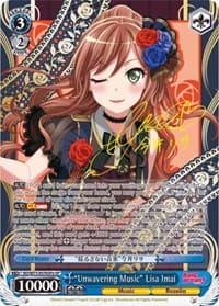 "Unwavering Music" Lisa Imai (SP) (A) - BanG Dream! Vol.2 - Weiss Schwarz card