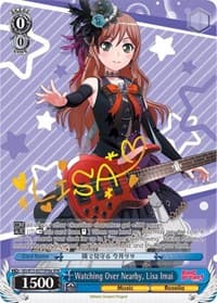 Watching Over Nearby, Lisa Imai (SPM) (A) - BanG Dream! Vol.2 - Weiss Schwarz card