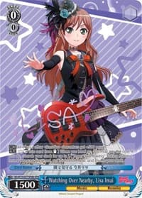 Watching Over Nearby, Lisa Imai (SPM) (B) - BanG Dream! Vol.2 - Weiss Schwarz card