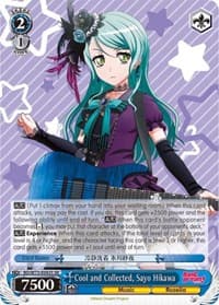 Cool and Collected, Sayo Hikawa (SR) - BanG Dream! Vol.2 - Weiss Schwarz card