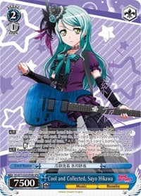 Cool and Collected, Sayo Hikawa (SPM) (B) - BanG Dream! Vol.2 - Weiss Schwarz card