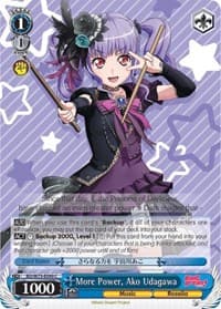 More Power, Ako Udagawa - BanG Dream! Vol.2 - Weiss Schwarz card