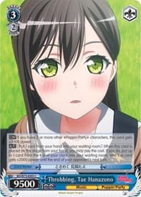 Throbbing, Tae Hanazono - BanG Dream! Vol.2 - Weiss Schwarz card