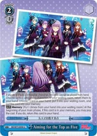 Aiming for the Top as Five - BanG Dream! Vol.2 - Weiss Schwarz card
