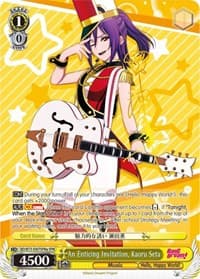 An Enticing Invitation, Kaoru Seta (SPM) (A) - BanG Dream! Vol.2 - Weiss Schwarz card