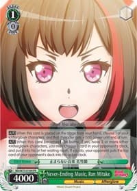 Never-Ending Music, Ran Mitake - BanG Dream! Vol.2 - Weiss Schwarz card