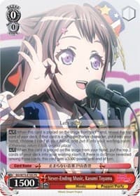 Never-Ending Music, Kasumi Toyama - BanG Dream! Vol.2 - Weiss Schwarz card