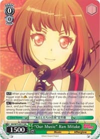 "Our Music" Ran Mitake - BanG Dream! Vol.2 - Weiss Schwarz card