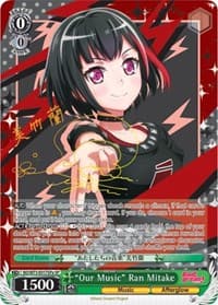 "Our Music" Ran Mitake (SP) (A) - BanG Dream! Vol.2 - Weiss Schwarz card
