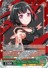 "Our Music" Ran Mitake (SP) (B) - BanG Dream! Vol.2 - Weiss Schwarz card