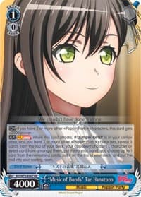 "Music of Bonds" Tae Hanazono - BanG Dream! Vol.2 - Weiss Schwarz card