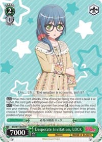 Desperate Invitation, LOCK - BanG Dream! Vol.2 - Weiss Schwarz card
