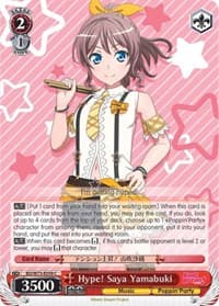Hype! Saya Yamabuki - BanG Dream! Vol.2 - Weiss Schwarz card