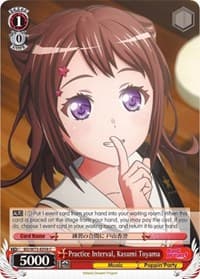 Practice Interval, Kasumi Toyama - BanG Dream! Vol.2 - Weiss Schwarz card
