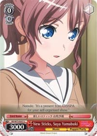 New Sticks, Saya Yamabuki - BanG Dream! Vol.2 - Weiss Schwarz card