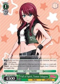 Full of Spirit, Tomoe Udagawa - BanG Dream! Vol.2 - Weiss Schwarz card