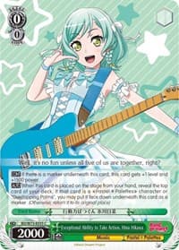 Exceptional Ability to Take Action, Hina Hikawa - BanG Dream! Vol.2 - Weiss Schwarz card
