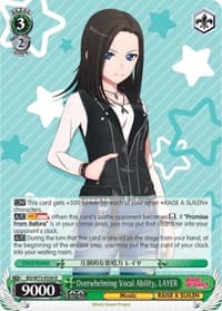 Overwhelming Vocal Ability, LAYER - BanG Dream! Vol.2 - Weiss Schwarz card