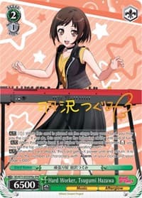 Hard Worker, Tsugumi Hazawa (SPM) (A) - BanG Dream! Vol.2 - Weiss Schwarz card
