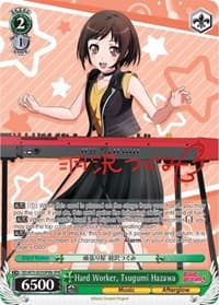 Hard Worker, Tsugumi Hazawa (SPM) (B) - BanG Dream! Vol.2 - Weiss Schwarz card