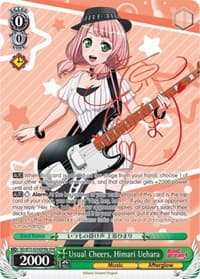 Usual Cheers, Himari Uehara (SPM) (B) - BanG Dream! Vol.2 - Weiss Schwarz card