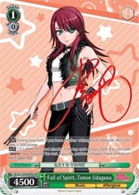 Full of Spirit, Tomoe Udagawa (SPM) (B) - BanG Dream! Vol.2 - Weiss Schwarz card