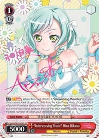 "Interweaving Music" Hina Hikawa (SP) (B) - BanG Dream! Vol.2 - Weiss Schwarz card