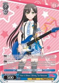 Here is Where I Belong, Tae Hanazono (SPM) (A) - BanG Dream! Vol.2 - Weiss Schwarz card