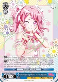 "Interweaving Music" Aya Maruyama (SP) (B) - BanG Dream! Vol.2 - Weiss Schwarz card