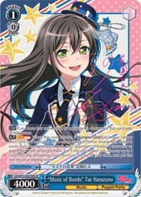 "Music of Bonds" Tae Hanazono (SP) (B) - BanG Dream! Vol.2 - Weiss Schwarz card