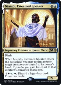 Niambi, Esteemed Speaker - Prerelease Cards - Magic: The Gathering card