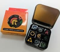 Iconic Assorted D6 Dice Tin (16mm) - Legion Premium Supplies: Dice Tins - Collectible Storage card