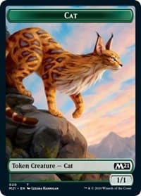 Cat (020) // Dog Double-Sided Token - Core Set 2021 - Magic: The Gathering card