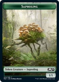 Saproling // Zombie Double-sided Token - Core Set 2021 - Magic: The Gathering card