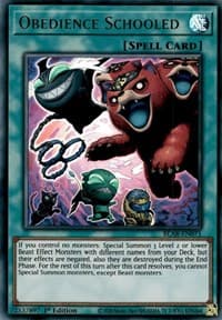 Obedience Schooled - Battles of Legend: Armageddon - YuGiOh card