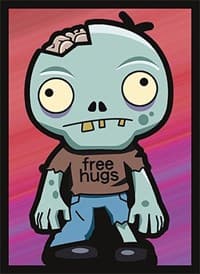 Double Matte Art Sleeve - Zombie Hugs (50-Pack) - Legion Premium Supplies Card Sleeves - Card Sleeves card