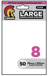 Clear Board Game Sleeves - Large (50-Pack) - Legion Premium Supplies Board Game Sleeves - Card Sleeves card