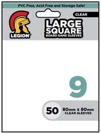 Clear Board Game Sleeves - Large Square (50-Pack) - Legion Premium Supplies Board Game Sleeves - Card Sleeves card