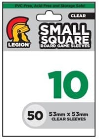 Clear Board Game Sleeves - Small Square (50-Pack) - Legion Premium Supplies Board Game Sleeves - Card Sleeves card