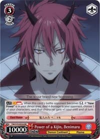 Power of a Kijin, Benimaru - That Time I Got Reincarnated as a Slime - Weiss Schwarz card