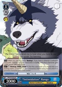 "Intimidation" Ranga - That Time I Got Reincarnated as a Slime - Weiss Schwarz card