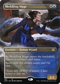 Meddling Mage (Borderless) - Double Masters - Magic: The Gathering card
