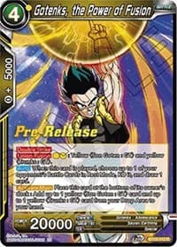 Gotenks, the Power of Fusion - Rise of the Unison Warrior Pre-Release Cards - Dragon Ball Super: Masters card