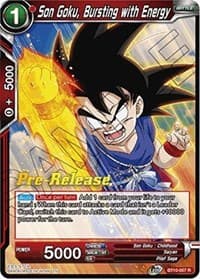 Son Goku, Bursting with Energy - Rise of the Unison Warrior Pre-Release Cards - Dragon Ball Super: Masters card